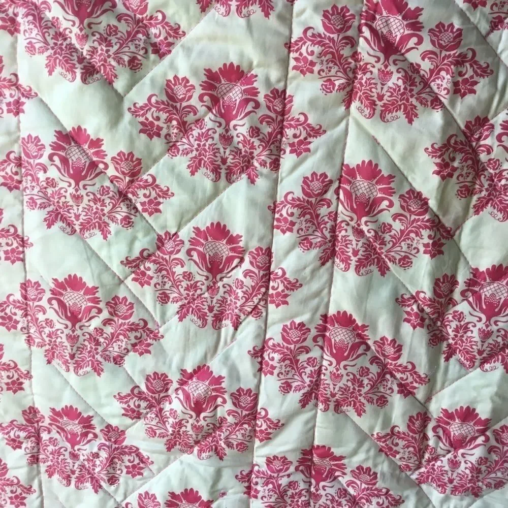 Handmade Quilt. Spring Pinks and Greens Braided